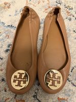 Tory Burch Ballerinas Leder Cognac Groesse 41 Damen Schuhe