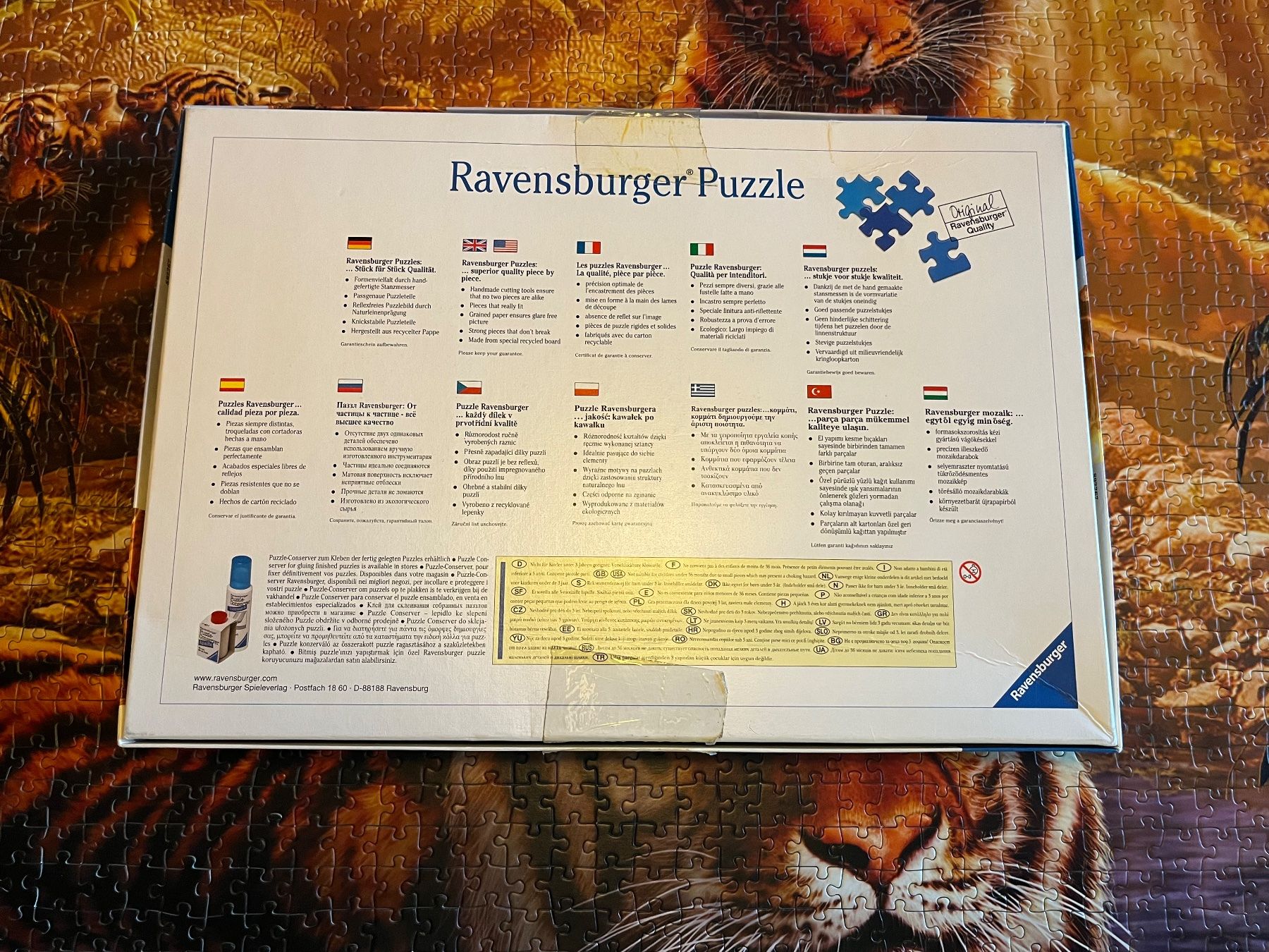 Ravensburger Puzzles: Ravensburger Puzzle Tiger 2000 Teile – Gebraucht aus Zürich von Gurkis 3