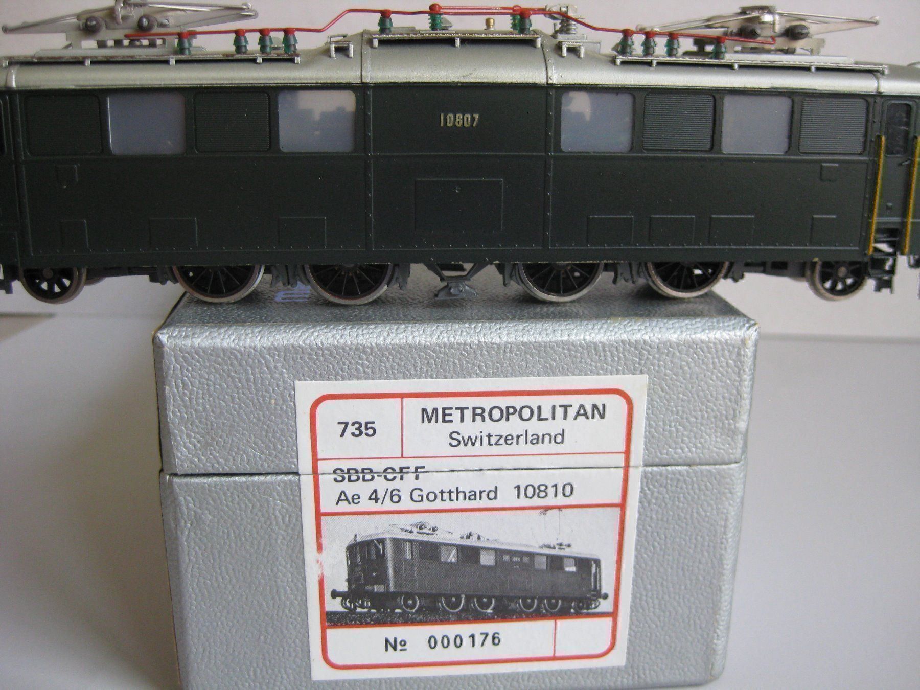 Metropolitan Modellini di ferrovie: Metrop SBB E-Lok Ae 4/6 10807  Gotthardlok,  735 – Usato da Buchs ZH venduto da swiss-train
