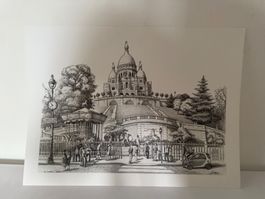 Zeichnung "Sacré Coeur" Paris