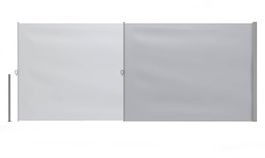 Seitenmarkise / Seitenrollo grau 200 x 500 cm  NEU