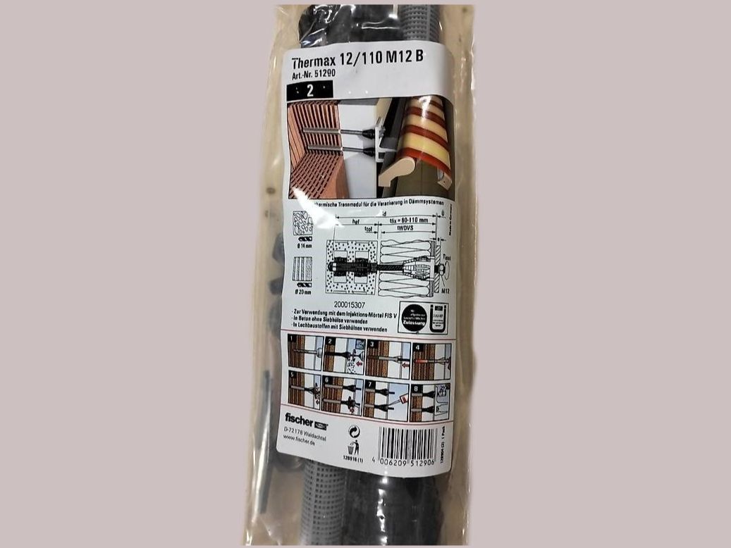 Fischer Tutti gli attrezzi: Fischer Abstandsmontagesystem Thermax 12/110 M12, 2er-Set – Nuovo e nell'imballaggio originale da Zürich venduto da natalos 1