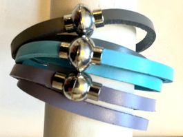 NEU - Leder Wickelarmband mit Magnetverchluss  - 3er Set