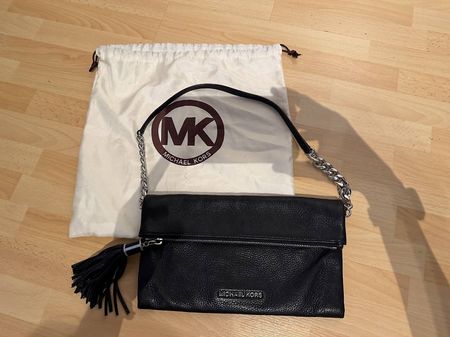 Michael Kors Weston Pebble leather Fold over Tassel Bag