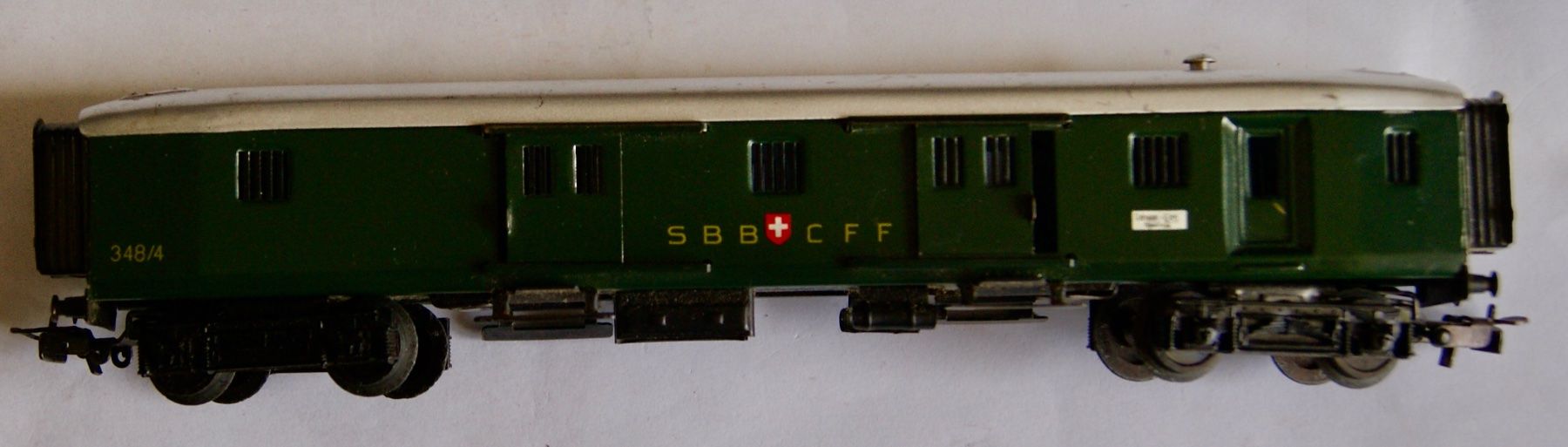 Märklin Modellini di ferrovie: wagon bagages Marklin 348/4,  4017 de 1951, SBB CFF – Usato da Morrens VD venduto da alain50 1
