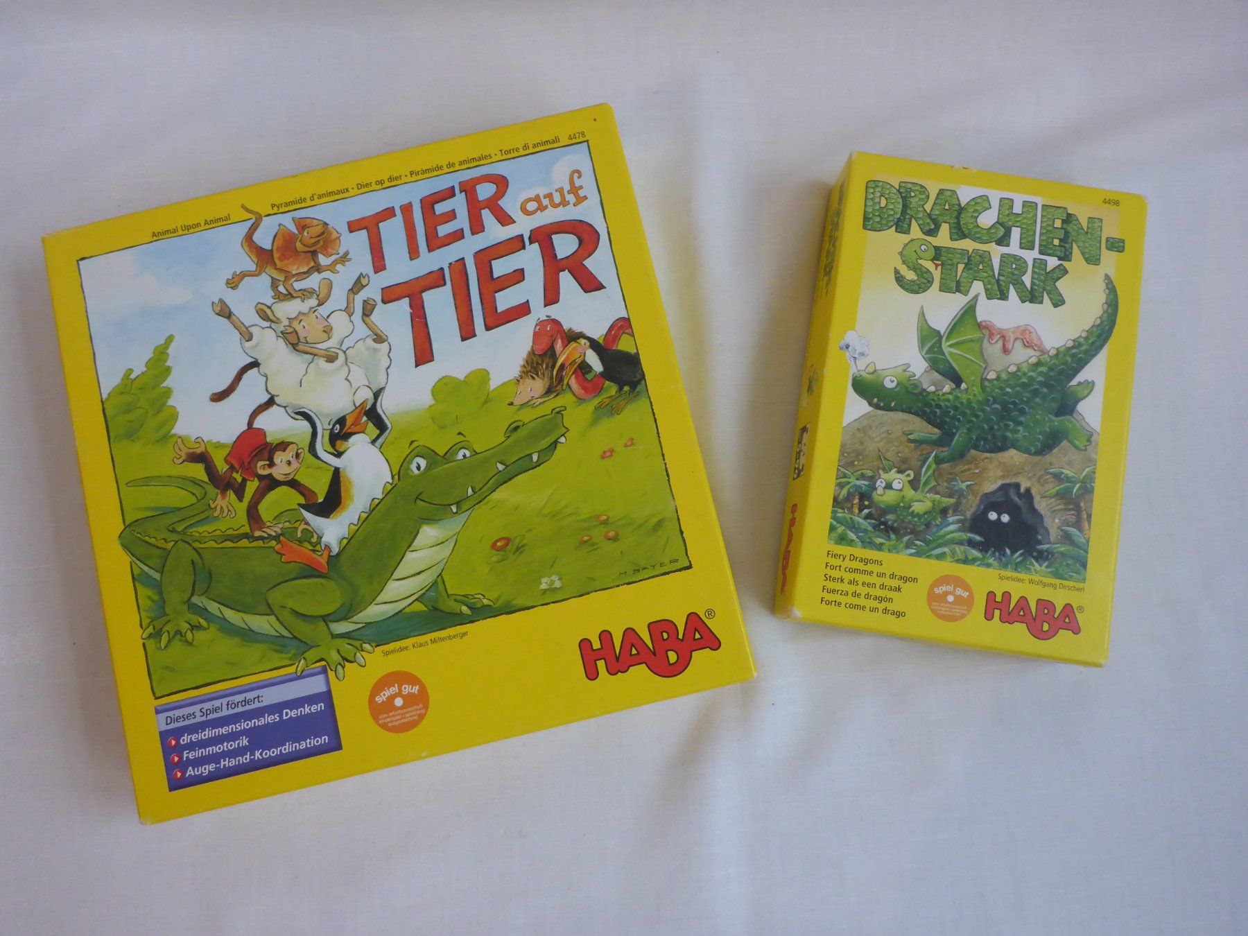 Haba Giochi: Tier auf Tier und Drachenstark – Usato da Zürich venduto da leia12