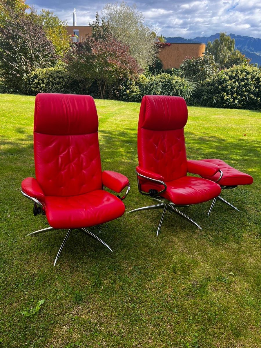 Stressless Poltrone: 2 Stressless Relaxsessel inkl. ein Hocker – Usato da Gwatt (Thun) venduto da eve_87 5