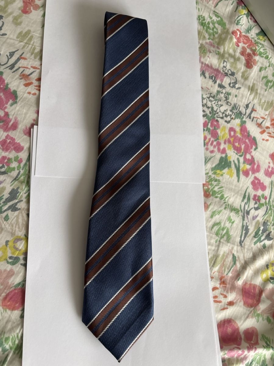 Cravatte: Next Tailoring Tie Blue Brown Striped Pattern Accessory – Nuovo (secondo la descrizione) da Basel venduto da sid160
