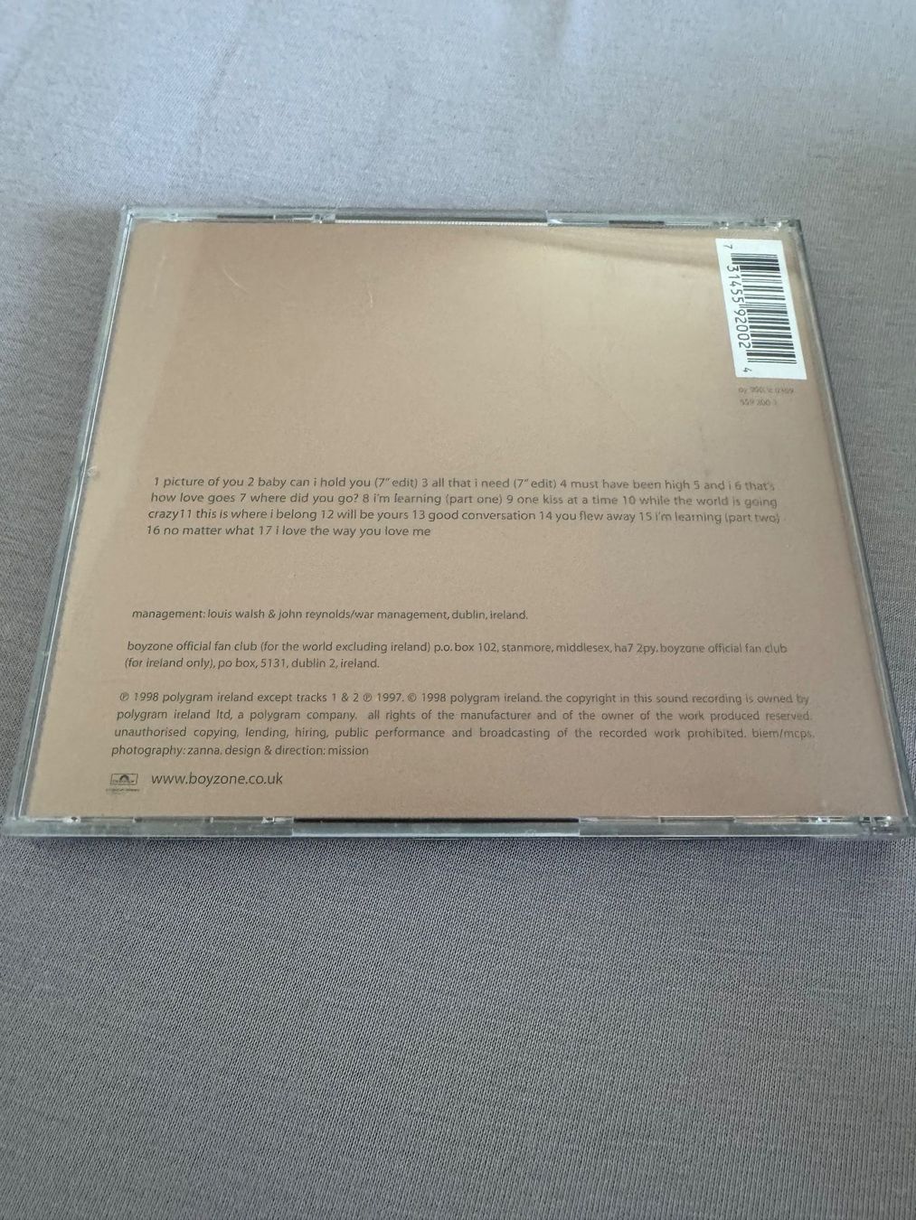 CDs: Boyzone (Ronan Keating) - Where We Belong – Gebraucht aus Bonstetten von Moeriger 1