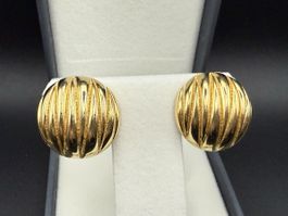 Goldfarbe Vintage Ohrringe, Clip
