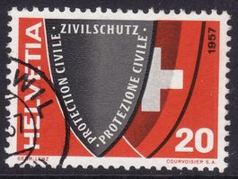 SBK-Nr. 330 (Zivilschutz 1957) gestempelt