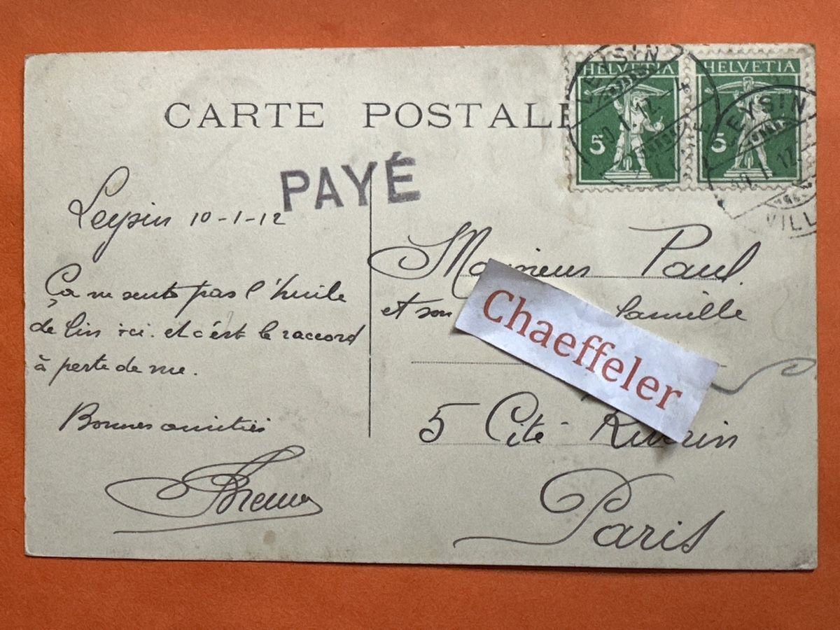 Cartes postales: 1912 Leysin - Suisse – D'occasion à Zürich par Chaeffeler 1