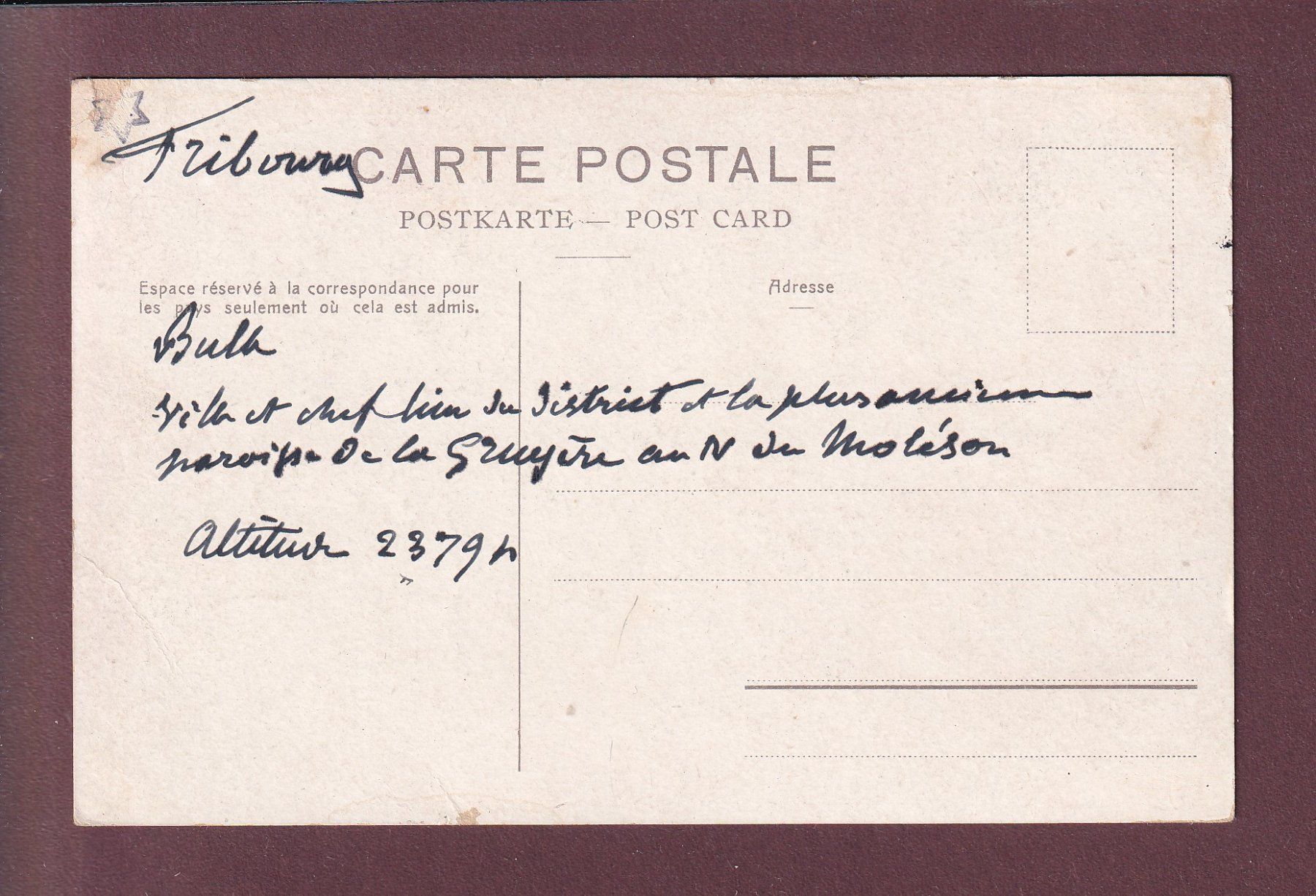Cartoline postali: BULLE et la Gruyères – Usato da Pully venduto da nicecards 1