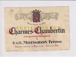 Etikette für Wein - Charmes-Chambertin (Burgund) /bd