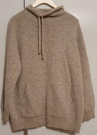 Pullover mit weitem Hals aus Yakwolle, Grösse L (42)
