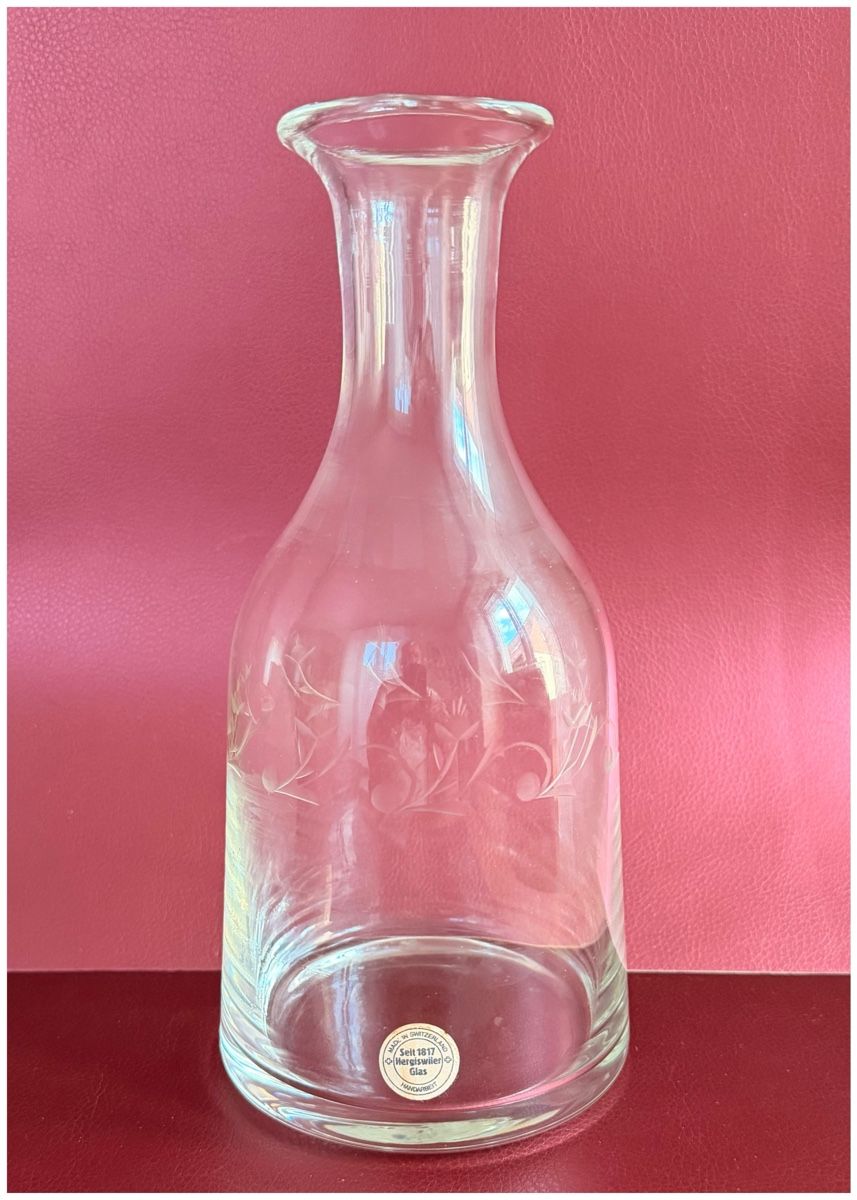 Glasi Hergiswil Karaffen: Glasi Hergiswil - Glaskaraffe mit Glasstopfen – Gebraucht aus Schlieren von RoPue 1