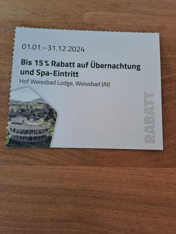Bon für bis zu 15 % Rabatt auf Übernachtung und Spa-Eintritt (Neu und ...