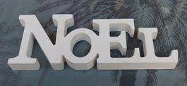 Déco Noël en bois, lettres blanches "Noël" - Parfait !