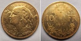 1911 Goldvreneli-Gold-Vreneli 10 FR TOP RAR