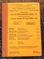 Armee Reglement 8.1 Flugbahnkarten Minenwerfer 1932 + 72