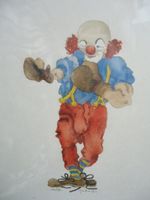 Bild Clown Boxer 30x21cm signiert