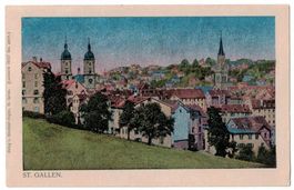 St. Gallen, Luna-Karte (Métalisé-Effekt), um 1900