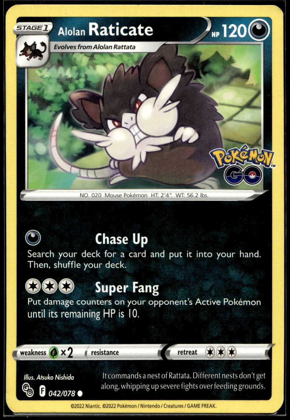 Pokémon Sammelbilder & Trading cards: Alolan Raticate (PGO EN 042/078) – Gebraucht aus Affoltern am Albis von Chiesa_5