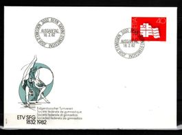 1982 - FDC / Werbemarken - 100 Jahre Eidg. Tunrver.