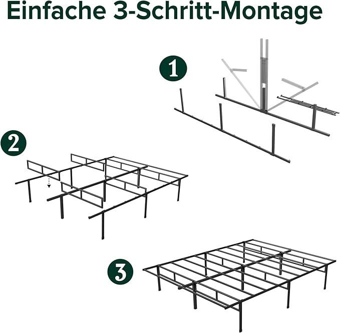 Betten: Bett 140x200x36cm Metall Plattform Bettgestell Stauraum – Neu und originalverpackt aus Herisau von Serenco 3