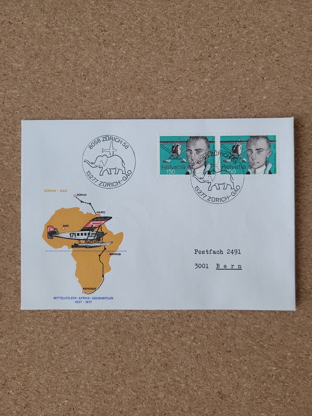 Alle Briefmarken: Umschlag mit Marken Helvetia – Gebraucht aus Inwil von Flower2325