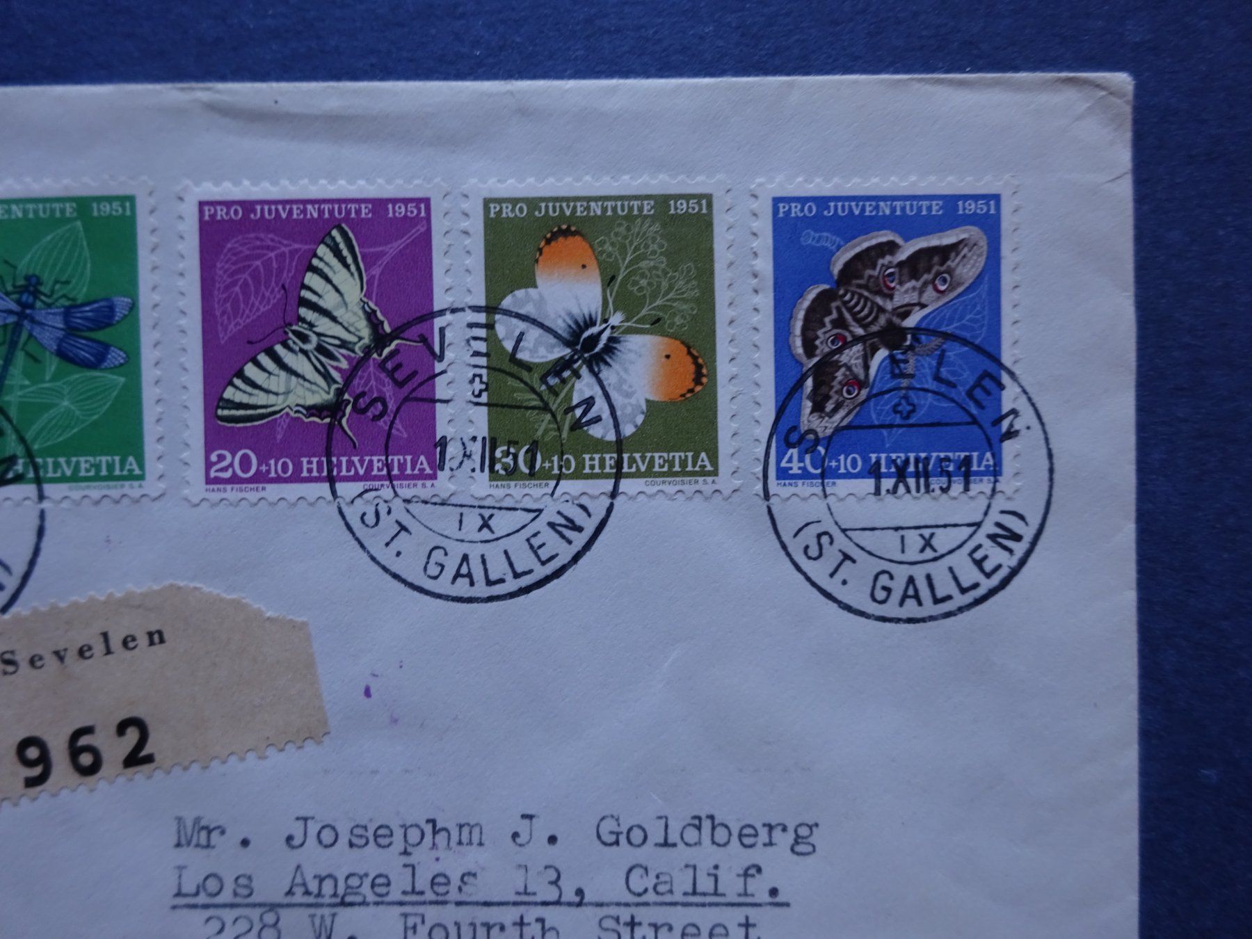 Tutti i francobolli: 1951 Pro Juventute FDC ET-SEVELEN – Usato da Appenzell-Steinegg venduto da adi1975 3