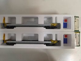 HAG 375 2 x Wagon de chargement BLS pour transport voitures
