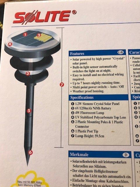 Lampade: Solar Aussenlampe Solite – Nuovo (secondo la descrizione) da Lengnau AG venduto da Qualipreis1 2