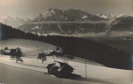 Heiligenschwendi BE Blick auf den Niesen Winterlandschaft