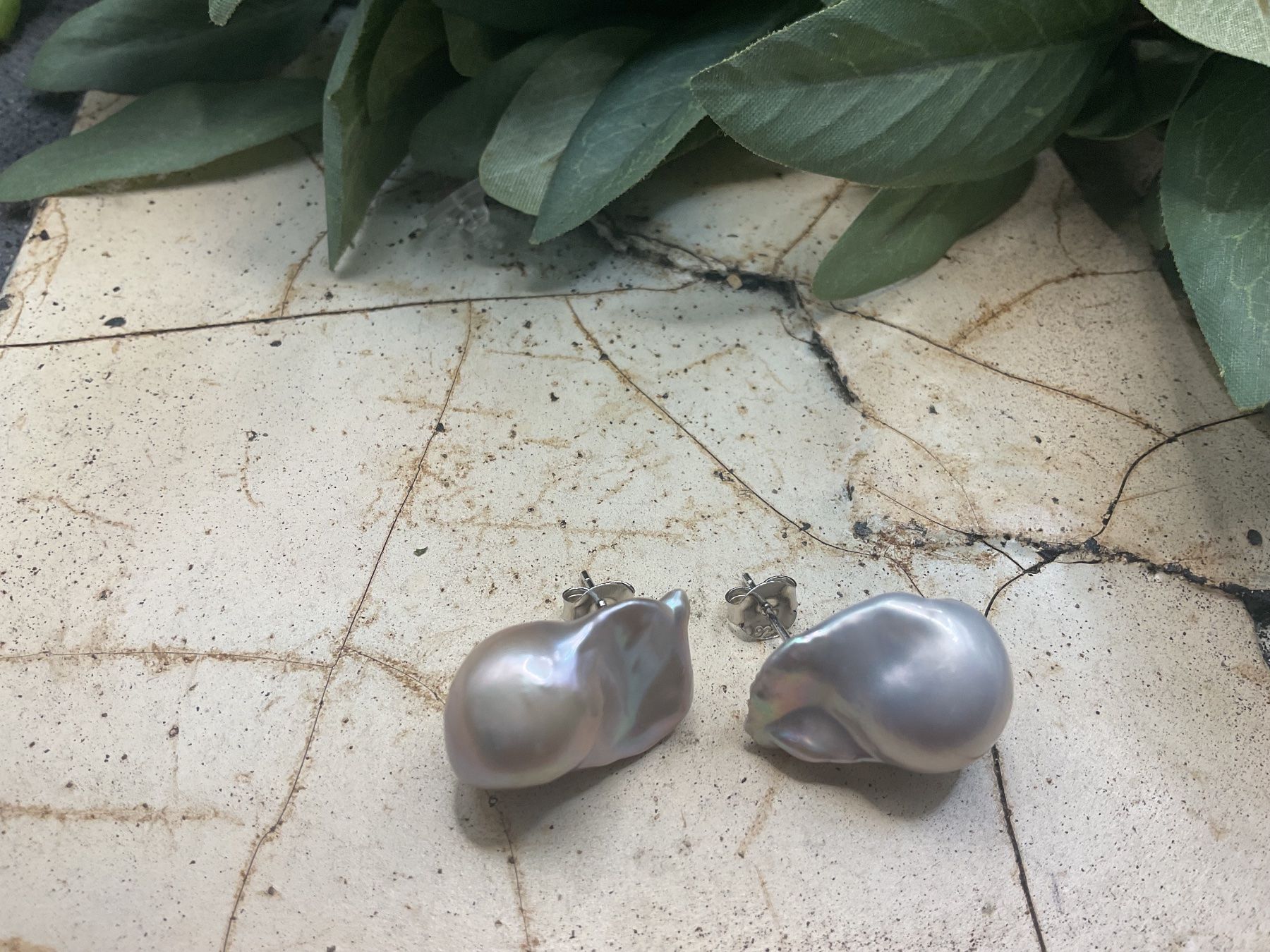 Orecchini pendenti & Orecchini a lobo: Wow, grosse Ohrstecker, Barockperlen mit Sterlingsilber – Nuovo (secondo la descrizione) da luzern venduto da Alpendorf1 4