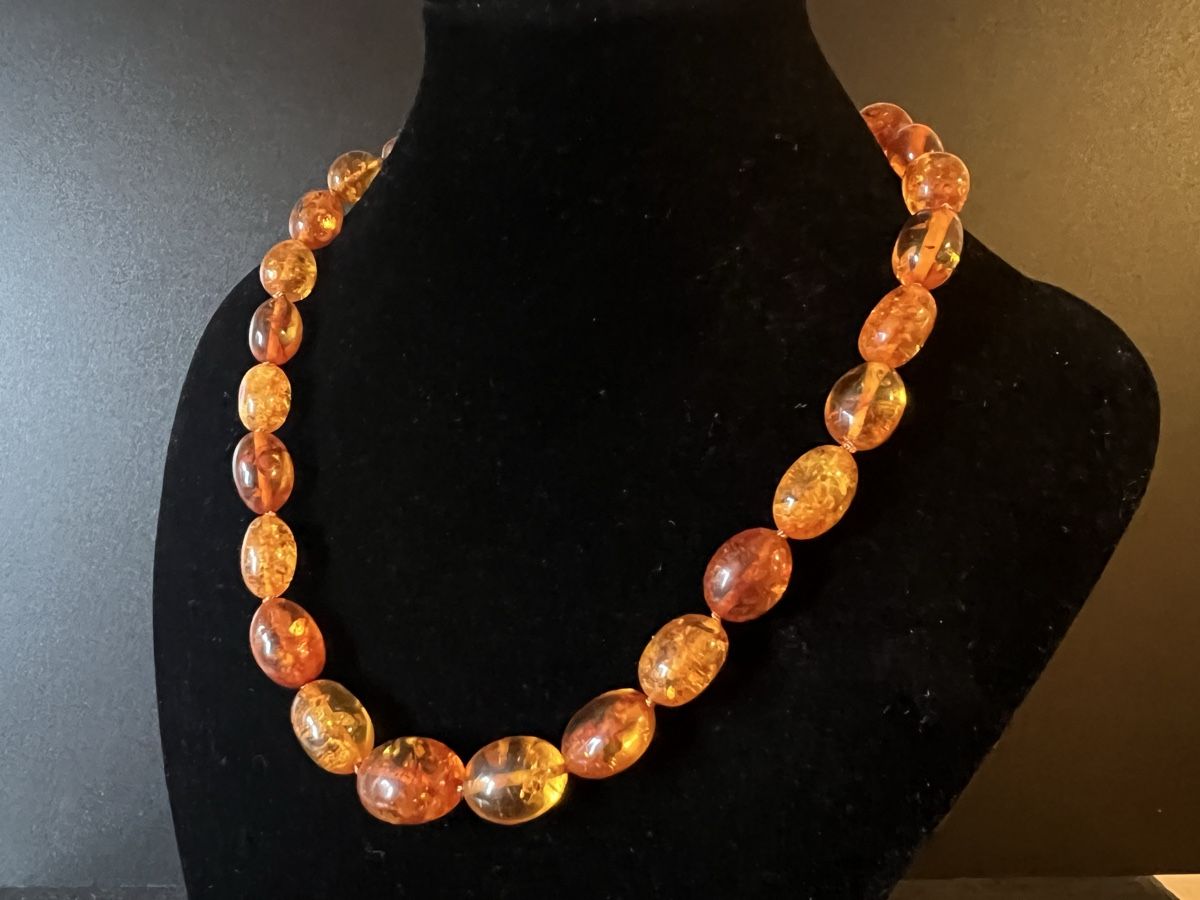 Ketten: Authentic Baltic Amber Necklace - Gold Plated Silver – Neu und originalverpackt aus Rüschlikon von ThereseJewelryDesign 5