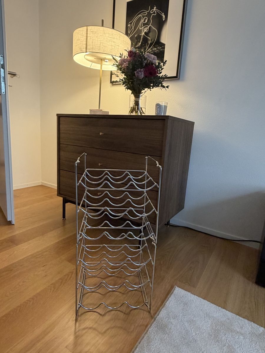 Sonstiges Zubehör: Two Metal Wine Racks Stackable Silver Used Condition – Neu und originalverpackt aus Zürich von hoe_68wy