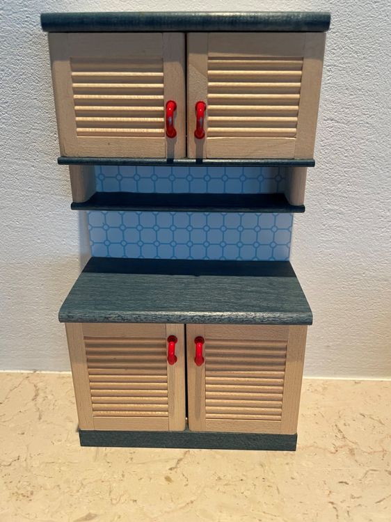 Puppenhausküche 1:12 Maßstab - Holz Möbel Set Mit Spüle
