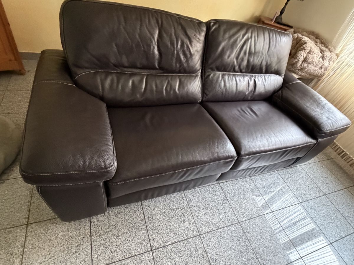 Sofas:  Sofa 3-sitzig Leder braun  – D'occasion à Beromünster par Ctempo