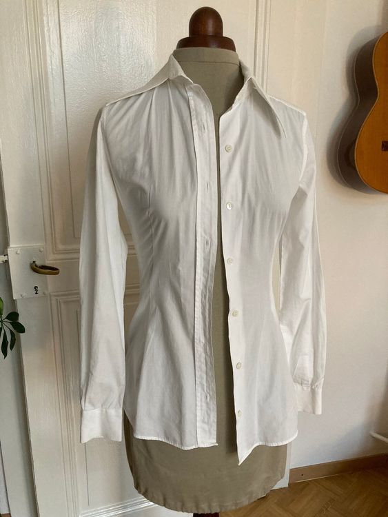 Chemise Dolce&Gabbana Sicilia - Taille 16 (L) - Crème Et Bordeaux à Carreaux - Comme Neuve