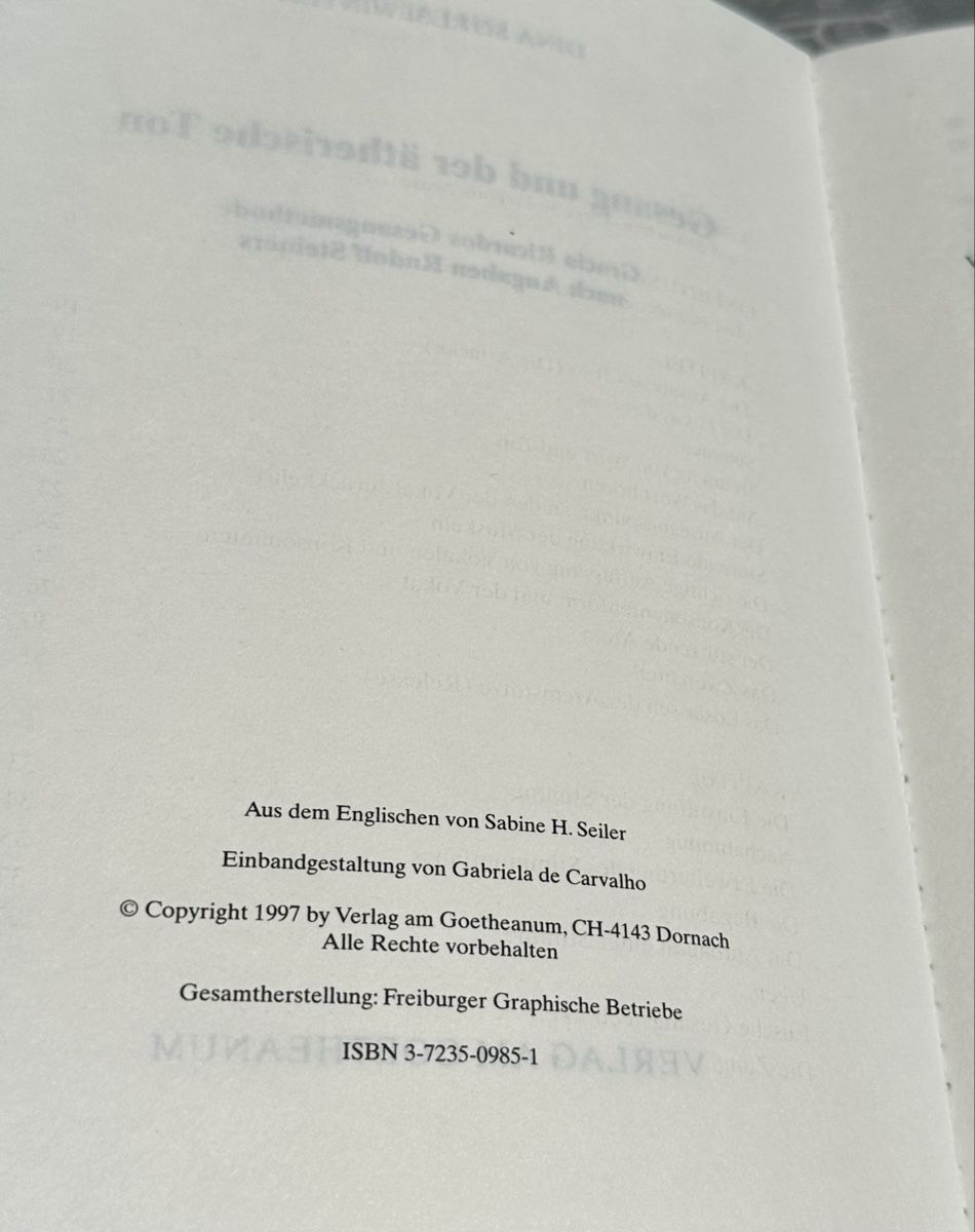 Libri: Gesang und der aetherische Ton - Gracia Ricardos Methode – Usato da Basel venduto da Cora3 1