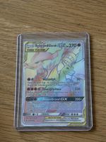 Pokémon Karte Reshiram und Glurak GX Rainbow Rare 217/214