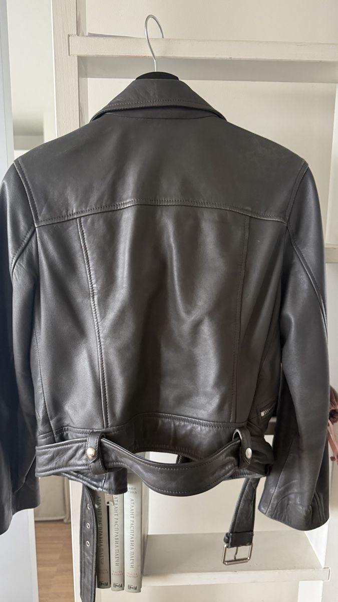 Allsaints Giacche: AllSaints Cole Biker Jacket, Size M, grey leather – Usato da zug venduto da Inaar 7