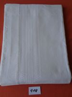 Oberleintuch, Farbe weiss mit gewobener Bordure - Vintage