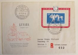 B128) W32, Luzern Block auf Sonderbrief Kt. 200.-+
