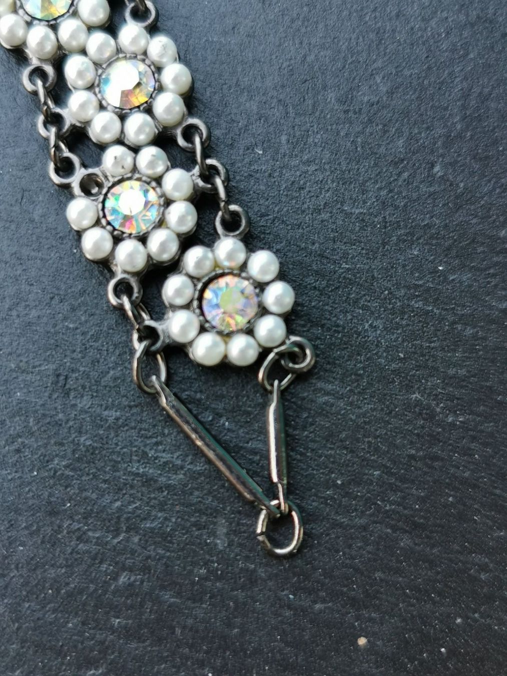 Armbänder & -reifen: Bracelet souple laiton, perles et strass – Gebraucht aus Veyrier von Leilazizou 2