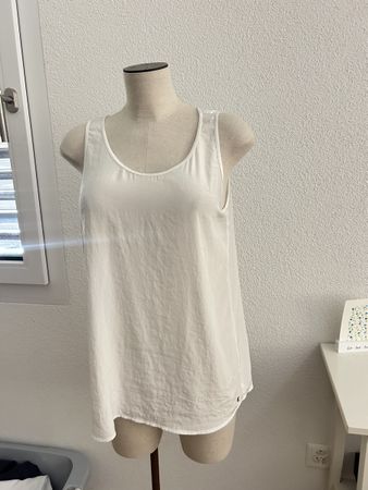 Marcain Top Weiss Ärmellos Gerader Schnitt Gr M