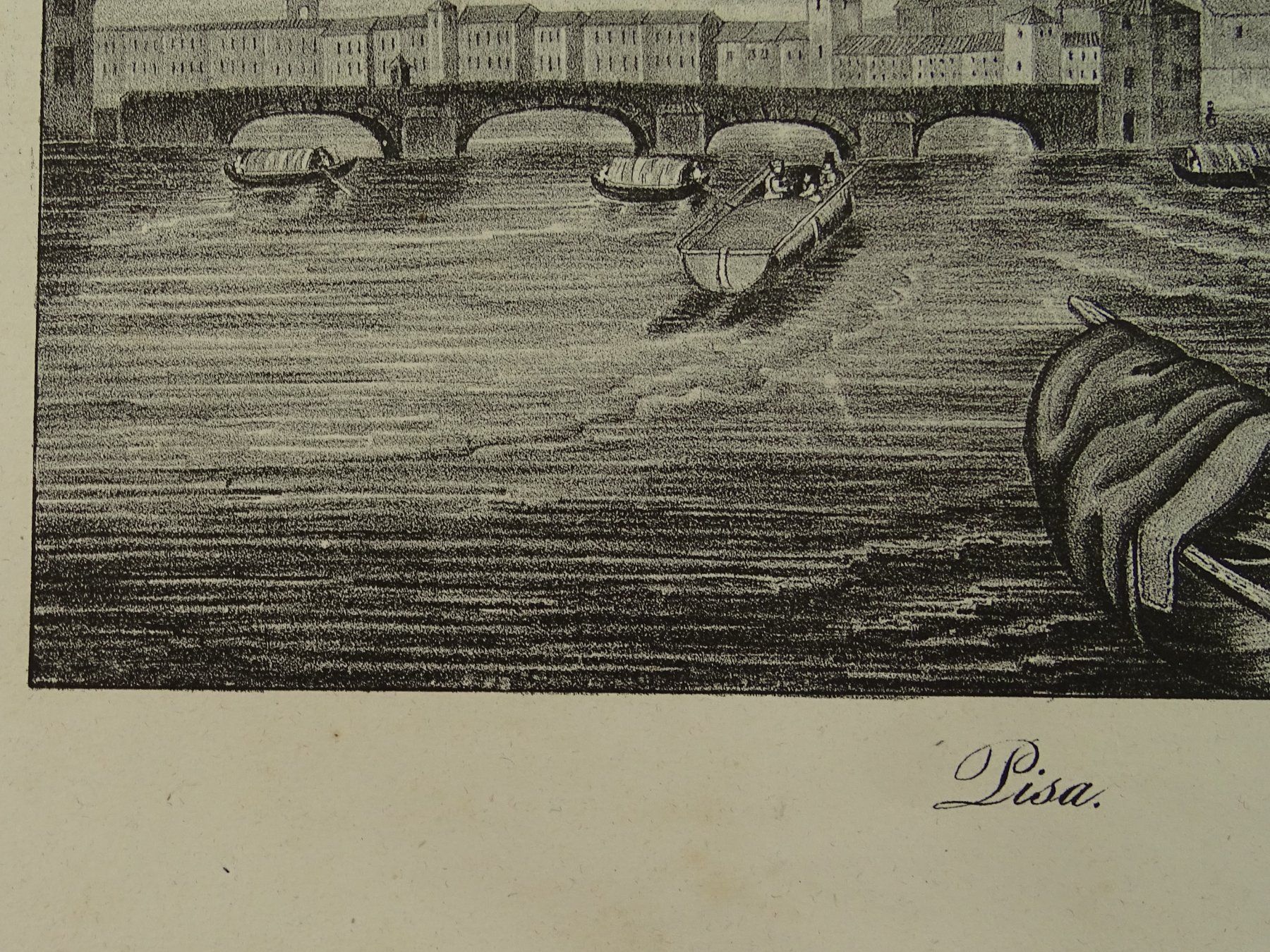 Incisioni: PISA, ITALIEN, LITHOGRAPHIE 1836 – Usato da Grüningen venduto da Kartensammler 7