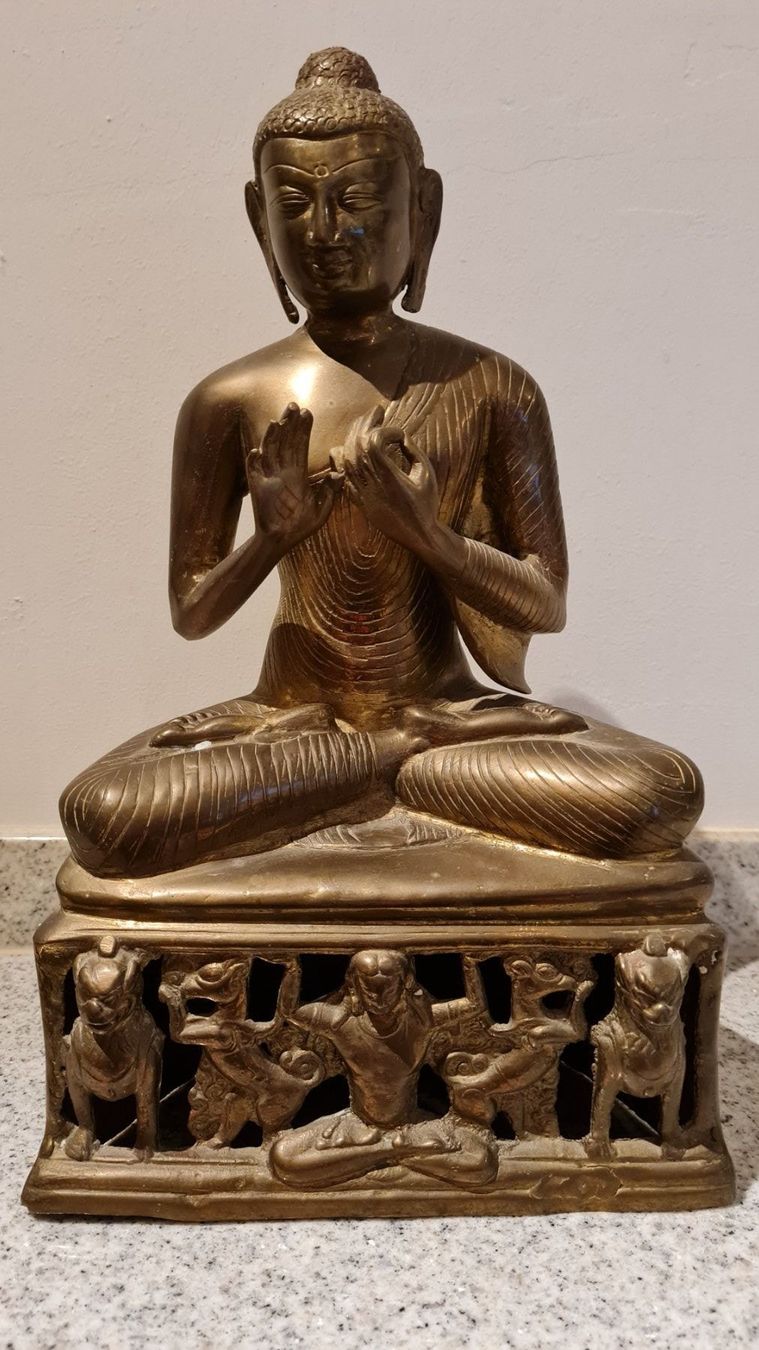 Figuren: Sehr schöner Buddha Messing 36 cm hoch – Gebraucht aus Aesch BL von Bluefox5
