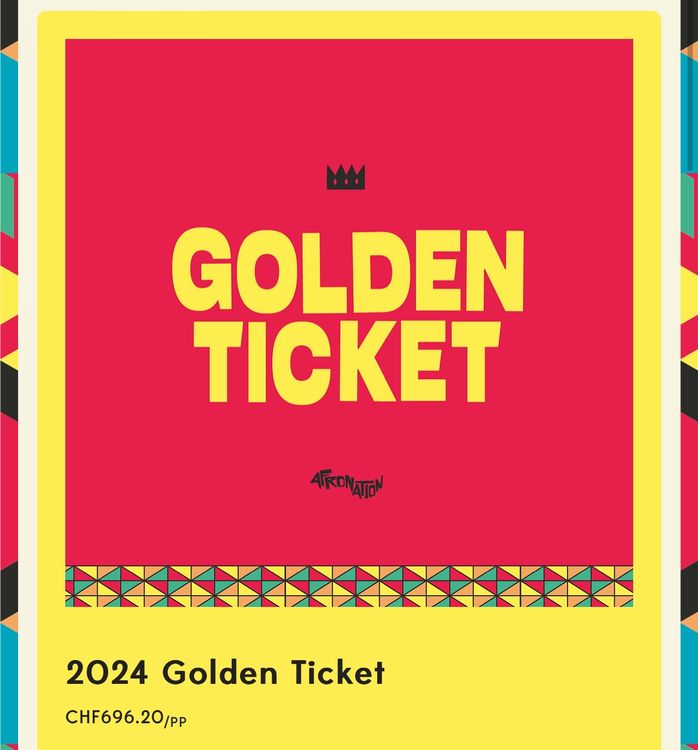 Golden Circle Ticket Afro Nation 2024 Kaufen auf Ricardo